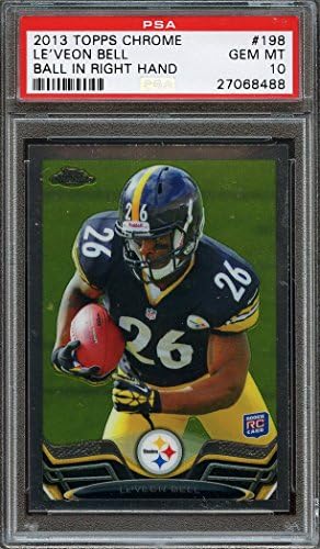 2013 topps chrome #198 LE'VEON BELL pittsburgh steelers rookie card PSA 10 Graded Card