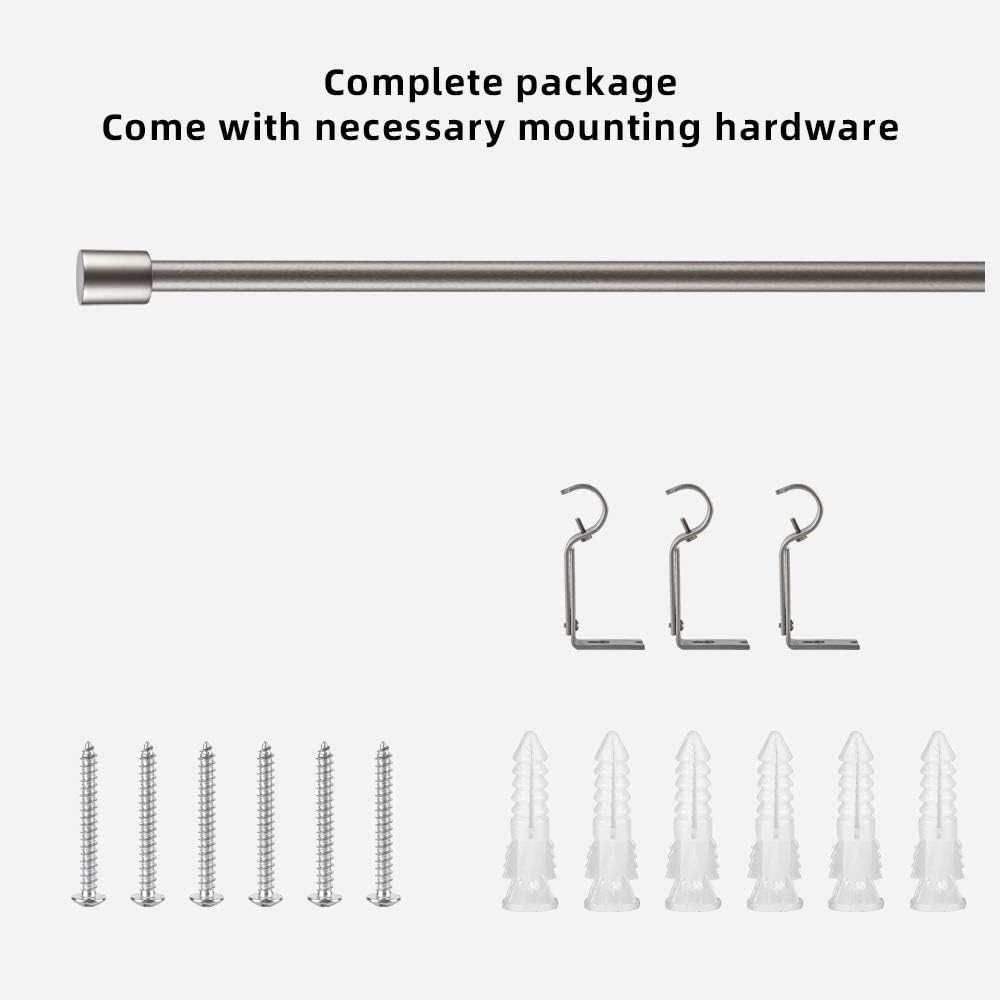 Ycolnaefllr 1-Inch Diameter Single Curtain Rod in Gun Metal with Resin Finial 84-120 Inches Adjustable Single Window Curtain Rod: Home Improvement