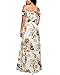 BIUBIU Women's Off Shoulder Floral Rayon Party Maxi Split Romper Dress M