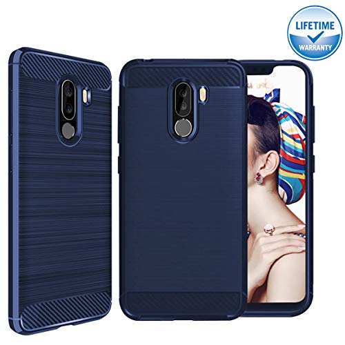 Xiaomi pocophone f1 case, [carbon fiber][brushed grip][soft tpu f…