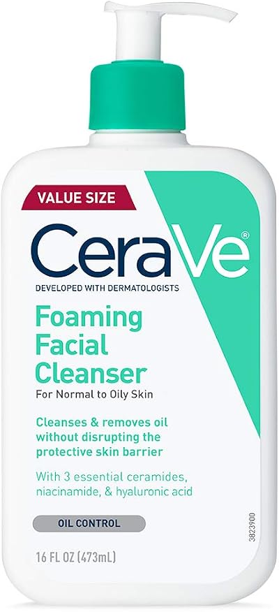 CeraVe Foaming Cleanser 16 oz for Normal to Oily Skin