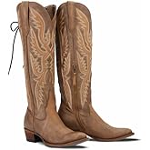 MissHeel Over the Knee Cowboy Boots for Women Adjustable Thigh High Cowgirl Boots