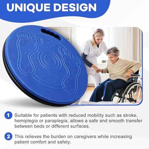 Rotating Transfer Table, Non-slip Swivel Disc, Patient Transfer From Wheelchair to Bed, Bathroom, Toilet and Car, 360° Swivel Transfer Plate