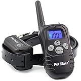 Petrainer Upgraded Model Rechargeable &amp; Waterproof Remote Dog Training Collar 330 yd Electric Dog Bark Collar with Beep/Vibration/Shock Collar for Dogs