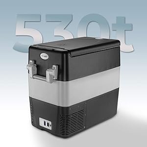 BougeRV 12V Portable Refrigerator 53 Quart Car Freezer Fridge 12V/24V DC 110~240Volt AC For RV Camper Truck Jeep Pickup SUV Van Boat, Camping Tailgating Road Trip Outdoor Travel home use,-4?~50? Black