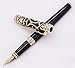 erofa Duke Sapphire Fountain Pen Gold Trim with Ink Refill Converter in Luxury Gift Box Set For Business Signature and Collection