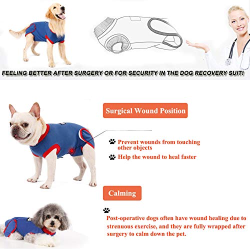 Dog Recovery Suit Cone ECollar Alternative Recovery Costume for Dogs