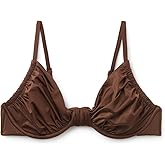 CALZEDONIA Woman's Balconette Swimsuit Top Shiny Satin