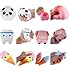 XIDAJE 12 PCS Random Kawaii Mini Soft Foods Panda Bread Bun Toasts Donuts Phone Straps Charm,Squishies Phone Key Chain Bread Strap,Hand Pillow Toy Gift squishy keychain food keychain squishies toys