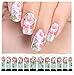 GBSTORE 1 Sheet of 12 Pcs Chic Bloomy Floral Pattern Nail Art Water Decals Transfer Stickers