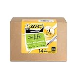 BIC Round Stic Xtra Life Ball Point Stick Pen, Medium Point, 1.0 mm Black Ink, 144-Count (Office Product)
