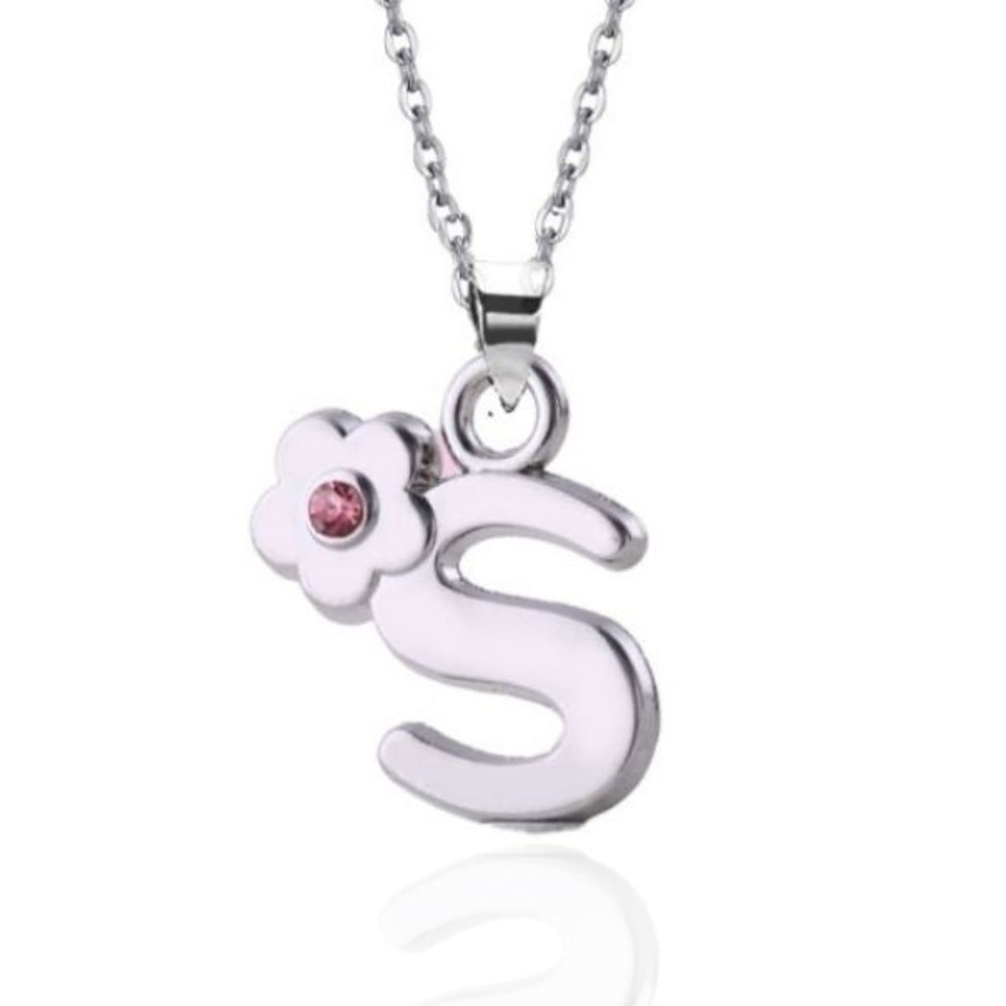 JennyWrenJewels Children's Initial Letter A-Z Pendant Necklace | Gifts for girls birthday, christmas, party | Personalised Jewellery Gift for daughter, niece, friend, sister