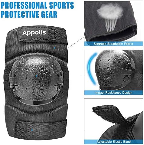 Pair of black knee pads for sports protection priced at $18.01.