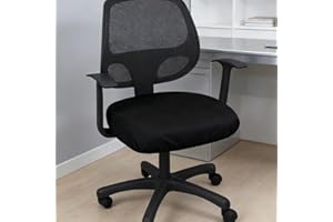 1pc Stretch Elastic Office Chair Covers Compatible for Computer Desk Chairs, Elastic -Fit & Back Protectors, Machine-Washable