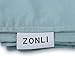 ZonLi Duvet Cover for Weighted Blanket (Blue, Queen Size, 48''x72''), Soft Removable Duvet Cover with Zipper Cooling Breathable Comforter Cover for All Season