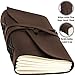 Leather Journal for Men Women - Leather Bound Journal - Genuine Brown Leather Travel Journal - Personalized Sketchbook - Refillable Soft Diary - Real Handmade Vintage Writing Notebook - Journal Set