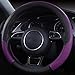 Wishlanlan Four Season Universal Anti-Slip Breathable Leather Car Steering Wheel Cover (Purple)