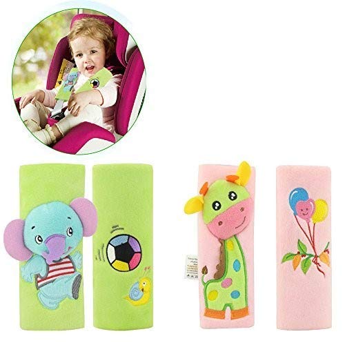 Infant and Baby Car Seat Strap Covers,Stroller Belt Covers,Head