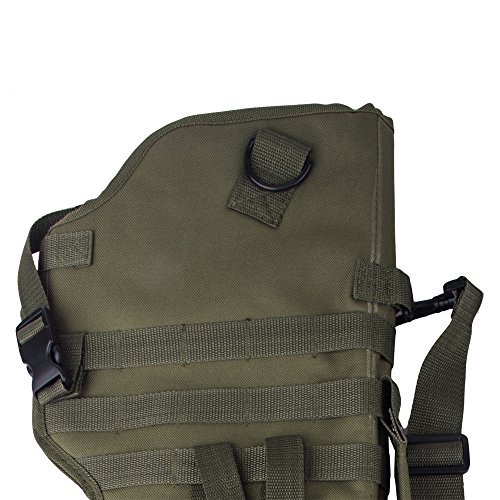 aokur Tactical Pistol Scabbard Holster Molle Rifle Sling Case Bag for Tactical Shotgun Outdoor Hunting (Army green)