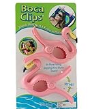 Boca Beach Towel Clips Flamingo Shape Towel Holders Set of 2 in Assorted Colors.