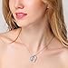 Flyow 925 Sterling Silver Cubic Zirconia Engraved Keep Me in Your Heart Cute Pig Heart Pendant Necklace for Women Birthday Graduation Gifts