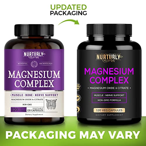 Magnesium Citrate & Oxide 500mg Complex Supplement High Absorption