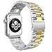 HUANLONG Solid Stainless Steel Band Compatible with Apple Watch 49mm 46mm 45mm 44mm 42mm 41mm 40mm 38mm, Metal Strap for iWatch Series Ultra/Ultra2/10/9/8/7/6/5/4/3/2/1 SE Women and Men(Silver/Gold 42mm/44mm/45mm/46mm/49mm)