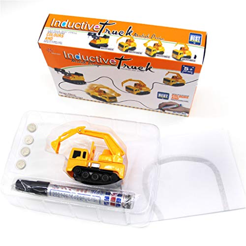 Rumas Gift Ideas Magic Inductive Construction Toys - Follow Line Engineering Vehicle Toy for Toddler Boys Girls - Preschool Toys Inductive Car Follows Black Line Toy for Kids - Thumbnail 6