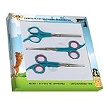 Pet Yogo Grooming Scissors Kit Professionally and Easily Groom Your Dogs, Cats and Pets with these 3 Round Tip Scissors Includes Thinning, Facial and Full Body Scissors (Grooming Scissors Kit)