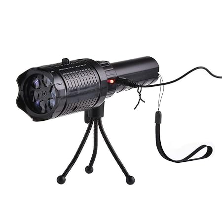 LoveVV Weihnachts-Projektionslampe Taschenlicht Weihnachtsprojektionslampe 12 Muster Film-Projektionslampe weiße Schneeflocke