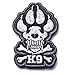 K9 Crossbones Killer Attack Police Dog Patch Embroidered Army Swat Military Tactical Morale Badge Emblem Embroidered Fastener Hook & Loop Patch for Pet Harnesses Vest (2PCS)