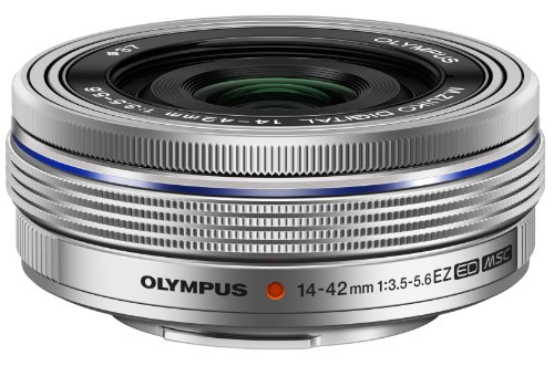 Olympus 14-42mm F3.5-5.6 EZ Interchangeable Lens For Olympus/Panasonic Micro 4/3 Digital Camera (Silver)