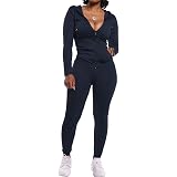 Forwelly Womens Plain 2 Piece Outfits 
