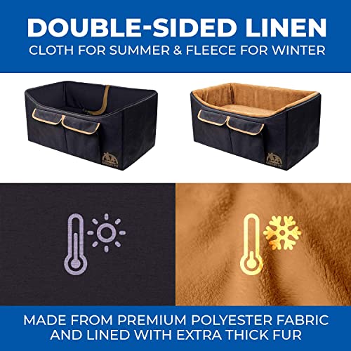 CHEERING PET Dog Car Seat, Elevated Pet Bucket Booster Seat, Foldable Design for Easy Travel