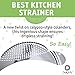 Delightly Pasta Strainer Pot Strainer Easy Draining Durable Dishwasher Safe