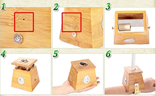 Winterworm Bamboo One Hole Healing Box for Moxa Moxibustion Medicine Therapy