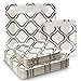 Silver Spoons PARTY DISPOSABLE 36 PC DINNERWARE SET | 18 Dinner Plates | 18 Salad or Dessert Plates | Heavy Duty Paper Plates | for Upscale Wedding and Dining | Square Metallic Silver - Moroccan Collection