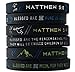 Inkstone (6-pack) The Beatitudes Bible Wristbands w/Christian Symbols - Matthew 5:5, Matthew 5:8, & Matthew 5:9