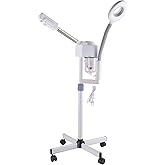 Winado 2 in 1 Professional Facial Steamer with 5X Magnification Lamp & Touch Screen, Esthetician Steamer Humidifier Face Spa Mist Steam for Home Beauty Salon, Personal Skin Care Deep Cleaning, White