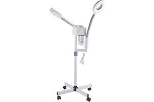 Winado 2 in 1 Professional Facial Steamer with 5X Magnification Lamp & Touch Screen, Esthetician Steamer Humidifier Face Spa Mist Steam for Home Beauty Salon, Personal Skin Care Deep Cleaning, White