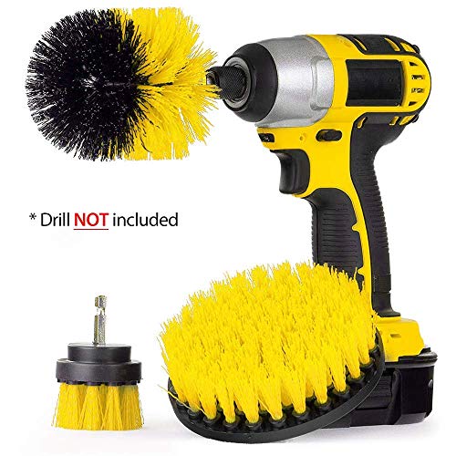 Original EZ Scrub Drill Brush 6 Piece Bundle Set - All Purpose Power Scrubber Cleaning Brush for Grout, Floor, Bathroom Tile, Kitchen, Outdoor