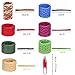7 Rolls 448 Yards Christmas Color Raffia Ribbon Paper String Ribbon Raffia Twine Yarn 1/4