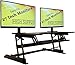 Standing Desk Height Adjustable Stand - Up Sit Stand Desks Converter Standup Workstation Fits Big Monitors 36 Inches Wide (Black)