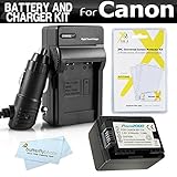 Battery And Charger Kit For Canon VIXIA HF R82, HF R80, HF R800, HF R62, HF R60, HF R600, HF R700, HF R72, HF R70 Camcorder Includes Replacement BP-718 Battery + Charger (Replaces Canon BP-709,BP-718)