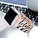 Apple Watch Band 42mm Women Men, Bling Leopard Print iWatch Replacement Straps, Length Adjustable Jewelry Wristband for Apple iWatch Series1, 2, 3, Edition, Nike+ from Soaos (42mm - Rose Gold)