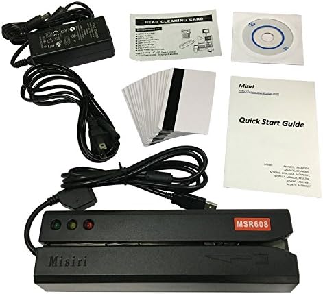 Misiri Inc 608 MSR608 3 Track HiCo Credit Card Magnetic Card Reader Writer Encoder MSR206 MSR605 MSR606