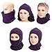 REDESS Winter Windproof Hat, Unisex Children Heavyweight Balaclava, Ski Mask with Thick Warm Fleece Face Cover Purple