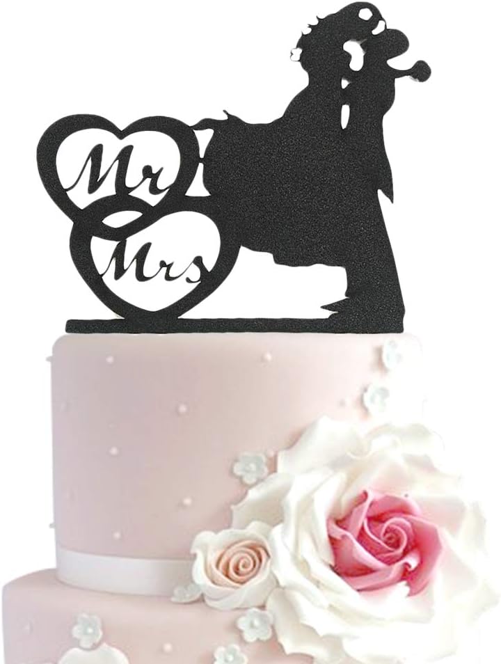 Decoration De Gateau De Mariage Lvjkes Mr Mrs Gateau Toppers Topper De Gateau Acrylique Drole De Mariee Et De Marie Parfait Pour La Decoration De Gateau De Fete Danniversaire De Saint Valent Figurines