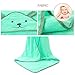 Baby Hooded Towel with Bear Ear Soft and Thick 100% Cotton Bath Set for Girls, Boys, Infant ad Toddler, Good Choice for Baby Shower Gift (Green)