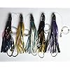 Krazywolf-9-Heavy-Hex-Big-Game-Fishing-Skirted-Jet-Head-Trolling-Lures-Rigged-Hooks5PcsBag8-OuncePc